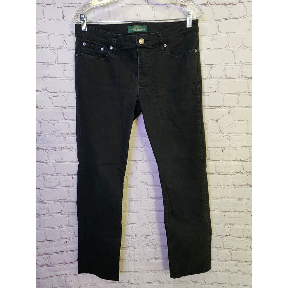 Lauren Ralph Lauren Jeans Co. Modern Skinny Jeans Womens 8 Black Stretch Denim